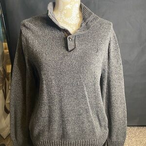 Gray Knit Pullover Sweater